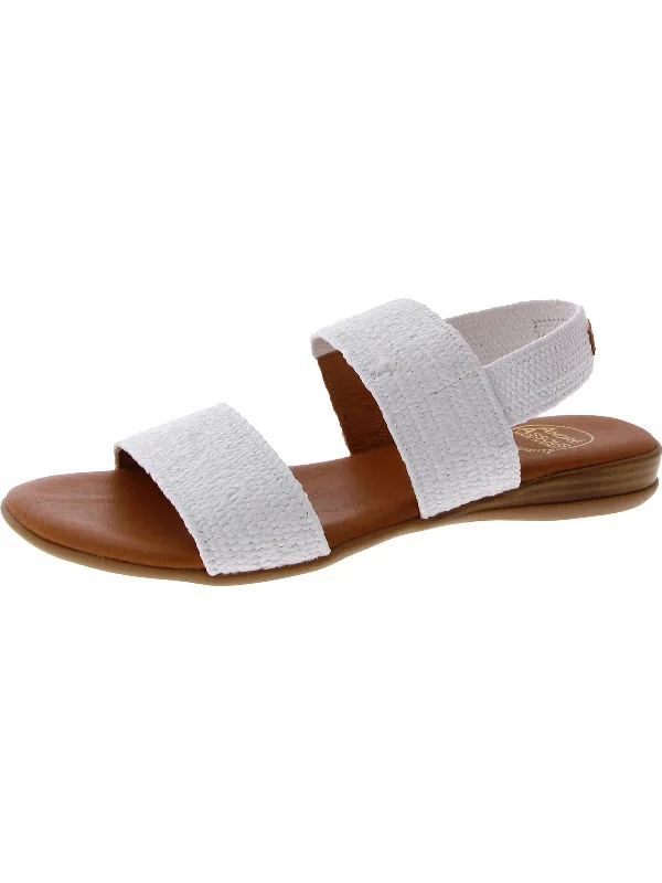 Womens Woven Slip On Slingback Sandals Moccasin Soft - Sole Style  